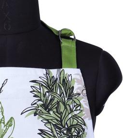 img 1 attached to 🌿 AMOUR INFINI Herb Garden Apron - 27.5 x 33 inches - 100% Natural Cotton - Women's Apron for Cooking, Baking, and Gardening - Convenient Pockets and Adjustable Neck & Waist Ties