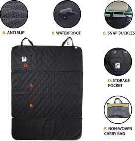 img 2 attached to 🐶 XL Waterproof Dog Cargo Liner for SUV, Van, Truck & Jeep - Machine Washable, Nonslip Pet Seat Cover with Bumper Flap for a Clean and Tidy Vehicle - Universal Fit with Bonus Carry Bag