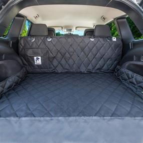 img 3 attached to 🐶 XL Waterproof Dog Cargo Liner for SUV, Van, Truck & Jeep - Machine Washable, Nonslip Pet Seat Cover with Bumper Flap for a Clean and Tidy Vehicle - Universal Fit with Bonus Carry Bag