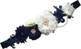 img 4 attached to Pregnancy Maternity Wedding Bridal Sash Belt - Y01