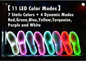 img 3 attached to 👟 Upgrade your Kids' Style with Wooowyet LED Sneakers for Boys and Girls - Hook&amp;Loop, Low Light Up, USB Rechargeable Shoes