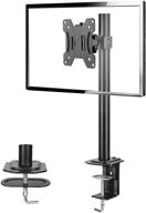 🖥️ versatile single monitor stand: height adjustable mount for 13-32 inch screens, swivel, tilt, and rotate - supports up to 17.6lbs logo