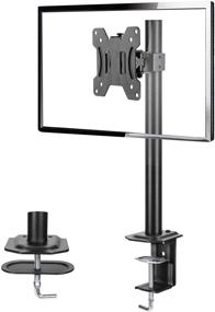 img 4 attached to 🖥️ Versatile Single Monitor Stand: Height Adjustable Mount for 13-32 inch Screens, Swivel, Tilt, and Rotate - Supports up to 17.6lbs