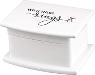 🎀 lillian rose white thee wed box: a stylish alternative to the traditional ring pillow - 2.85x3.75x2.1 logo