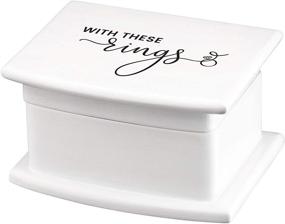img 4 attached to 🎀 Белая коробка Lillian Rose для свадебного чая: стильная альтернатива традиционной подушке для колец - 2.85x3.75x2.1