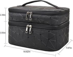 img 3 attached to 💄 Large MKPCW Makeup Bag - Double-Layer Cosmetic Case with Brush Bag and Divider