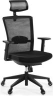 ✨ tribesigns ergonomic office chair: high back with lumbar support, breathable mesh, thick seat cushion, 2d adjustable headrest, swivel task chair for home office логотип