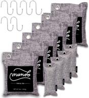 🌿 mundo bamboo charcoal air purifying bag 16 piece kit: natural odor absorber for home & car - powerful activated charcoal bags to freshen air - kid & pet-friendly logo