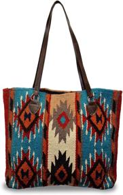 img 2 attached to 👜 Authentic Southwest Boutique Wool Tote Purse Bag: Handwoven Native American Western Style