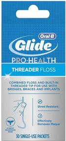 img 1 attached to Glide Threader Floss, 30 Single-Use Packets, Value Pack of 3 - Enhanced SEO