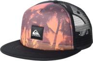 quiksilver trucker black migrant patterns outdoor recreation logo