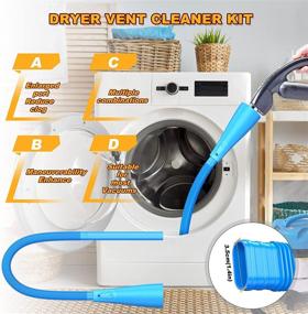 img 3 attached to 🧹 Efficient PetOde Dryer Vent Cleaner Kit: Vacuum Attachment, Lint Remover, Power Washer, and 48-inch Vent Hose