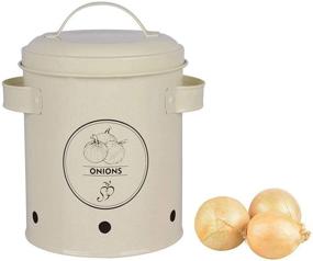 img 3 attached to 🧅 Ideal Kitchen Storage Solution: Esschert Design Metal Onions Storage Tin