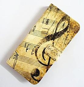 img 3 attached to Чехол SunshineCase(TM) Treble Clef Music Vintage Pattern Slim Wallet Card Flip Stand из искусственной кожи для iPod Touch 5 - уникальный дизайн, стильный подарок