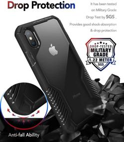 img 2 attached to 📱 MOBOSI Vanguard Armor iPhone X/Xs Case: Military Grade Rugged Protection - Matte Black