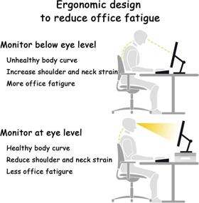 img 1 attached to Enhance Productivity with Premium Aluminum Alloy Monitor Riser & USB Hub - Sleek Computer Stand for Home Office, Laptop, Printer and Keyboard Storage