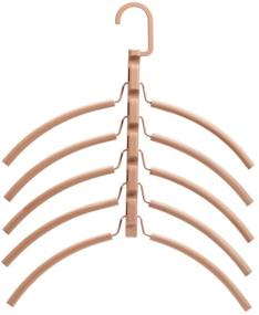 img 4 attached to Space Saving Non-Slip 5-Layer HYHUNK T-Shirt Hangers (Champagne Pink) for Closet Storage Organization - Pack of 2