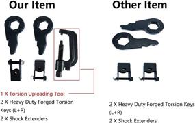 img 3 attached to 🔑 8MILELAKE Lift Keys 1-3 Inch Torsion Bar Key and Unloading Tool - Includes Shock Extender Brackets