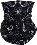 🔥 paisley print tube bandana face mask scarf: ideal for motorcycle riding, biking, and hiking logo