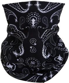 img 4 attached to 🔥 Paisley Print Tube Bandana Face Mask Scarf: Ideal for Motorcycle Riding, Biking, and Hiking