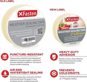 img 3 attached to 🏠 XFasten Clear Window Weather Sealing Tape, 2-Inch x 30 Yards, Transparent Draft Isolation Film Tape, Residue-Free