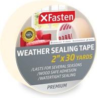 🏠 xfasten clear window weather sealing tape, 2-inch x 30 yards, transparent draft isolation film tape, residue-free logo