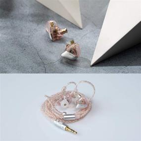 img 1 attached to 🎧 SIMGOT MT3 Hi-Res In-Ear Monitor Headphones with Detachable Cable - Pink, Noise-Isolating Musician Headset, Dynamic Driver, HiFi Earbuds for Smartphones and Audio Players