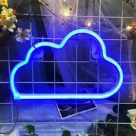 🌟 fooing cloud neon light: aesthetic led wall decor for home, kids room, bar, christmas, party lights – blue night light логотип