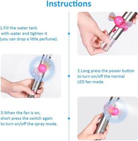 img 2 attached to 🌬️ Handheld Mini Fan Portable USB Misting Pocket Fan for Travel – Rechargeable Personal Fan with Mist, USB Handheld Fan