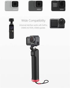 img 1 attached to Набор для экшн-камеры DJI OSMO Action с цифровой водонепроницаемой камерой 4K HD Video Cam, комплектация батареей, зарядкой, клейким креплением, рамкой и другими аксессуарами - совместим с камерой DJI OSMO Action (включает в себя плавающую ручку для экшн-камеры PGYTECH)