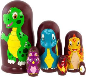 img 4 attached to Ulanik Dinosaurs Matryoshka Matrioshka Preschool