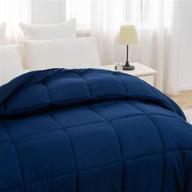 ultra warm navy blue twin size winter duvet - ayasw comforter only, lightweight & fluffy, brushed microfiber, ideal for all seasons logo