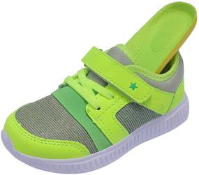 img 1 attached to FESSYREESE Toddler Girls and Boys Sneakers - Lightweight Breathable Running Shoes 👟 for Little and Big Kids - Athletic Sport Strap Slip On Glitter Walking Shoes