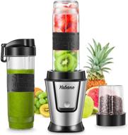 🍹 yabano personal blender - 500w single serve blender for shakes and smoothies with 2 x 20oz travel bottle and coffee/spices jar - portable smoothie blender and coffee grinder in one - bpa free логотип