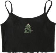 🦋 stylish butterfly pattern crop tank tops for girls - romwe summer collection logo