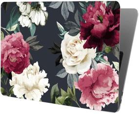 img 2 attached to 🌹 Lapac MacBook Air 13 Inch Case Flower 2020 2019 2018 Release A2179 A1932 A2337 M1, Roses Hard Shell Case for New Mac Air 13" Retina, Vintage Red White Floral Black with Keyboard Cover