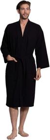 img 3 attached to Turquoise Premium Turkish Lightweight Bathrobe: Men's Clothing Ideal for Sleep & Lounge