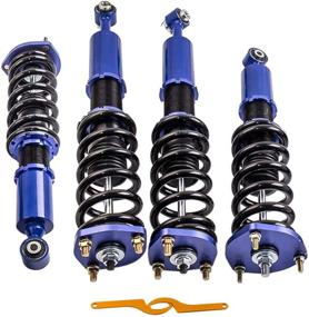 img 2 attached to 🔧 maXpeedingrods Adjustable Height Blue Coilover Suspension Kits for LEXUS IS300 2001-2005, Coil Spring Shock Strut Suspension