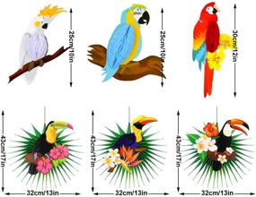 img 3 attached to 🦜 Dreamtop DIY Tropical Birds Parrot Toucan Honeycomb Party Paper Bird Ornament for Summer Luau Hawaiian Beach Pool Party Decoration, Wedding, Birthday Favor