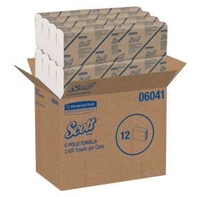 img 1 attached to 🧻 Scott Essential C Fold Paper Towels (06041) - Low Wet Strength, White, 12-Pack/Case, 200 Sheets/Pack, 2,400 Towels