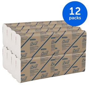img 3 attached to 🧻 Scott Essential C Fold Paper Towels (06041) - Low Wet Strength, White, 12-Pack/Case, 200 Sheets/Pack, 2,400 Towels