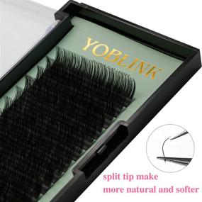 img 3 attached to Yoblink Lash Extensions 0.1mm D Curl 8-15mm Mixed Tray Silk Eyelash Extensions: Premium Quality for a Perfect Natural Look