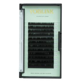 img 4 attached to Yoblink Lash Extensions 0.1mm D Curl 8-15mm Mixed Tray Silk Eyelash Extensions: Premium Quality for a Perfect Natural Look