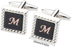 img 1 attached to HHGEE XING Cufflinks Business Initials Men's Accessories for Cuff Links, Shirt Studs & Tie Clips