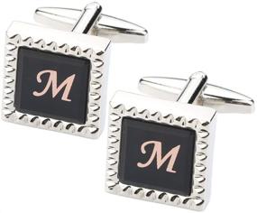 img 4 attached to HHGEE XING Cufflinks Business Initials Men's Accessories for Cuff Links, Shirt Studs & Tie Clips