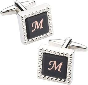 img 3 attached to HHGEE XING Cufflinks Business Initials Men's Accessories for Cuff Links, Shirt Studs & Tie Clips