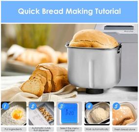 img 2 attached to 🍞 ILAVIE 2LB Stainless Steel Programmable Bread Maker with 25-in-1 Functions, Convenient Removable Fruit and Nut Dispenser. Includes Family-Friendly Recipe for New Quality Upgrade.