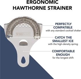 img 2 attached to 🍸 Premium Stainless Steel Hawthorne Cocktail Strainer Set: Perfect for Straining Cocktails with Style