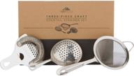 🍸 premium stainless steel hawthorne cocktail strainer set: perfect for straining cocktails with style логотип