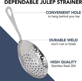 img 1 attached to 🍸 Premium Stainless Steel Hawthorne Cocktail Strainer Set: Perfect for Straining Cocktails with Style